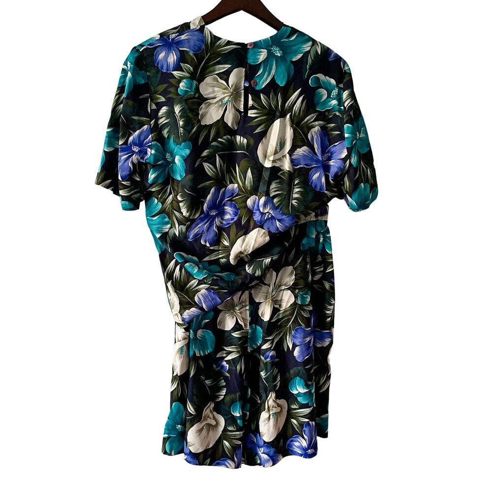 Vintage tropical floral matching coordinating shorts & top set medium size M - Picture 6 of 6